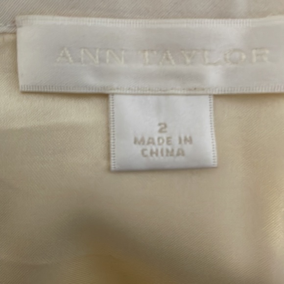 Beautiful Ann Taylor mid skirt. The skirt is lined and has silk embroidered. - Picture 3 of 5